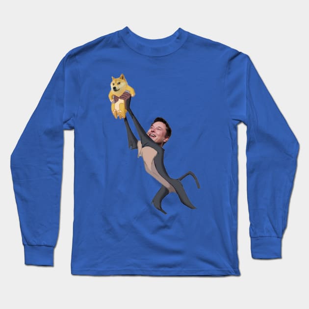 Elon Doge Long Sleeve T-Shirt by Bob_ashrul